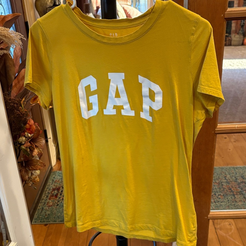 GAP Mustard Yellow Tee with White Logo